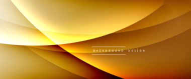 Gölgeli sıvı çizgiler ve eğimli arkaplanda ışık salla. Dinamik düz gölge çizgisi etkisi olan basit akışkan renk gradyanı soyut arkaplan