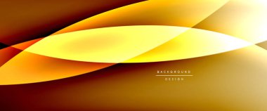 Gölgeli sıvı çizgiler ve eğimli arkaplanda ışık salla. Dinamik düz gölge çizgisi etkisi olan basit akışkan renk gradyanı soyut arkaplan