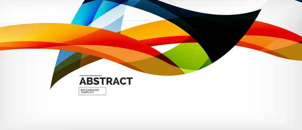 Lignes d'onde colorées fond abstrait, ligne de couleur pour les entreprises ou la présentation techno — Image vectorielle