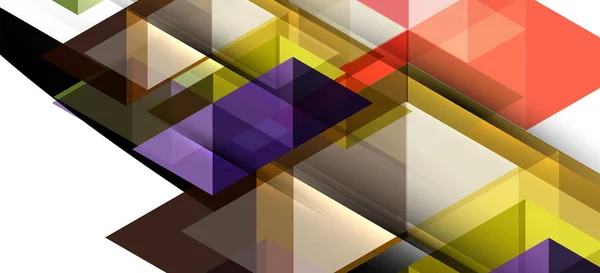 Segitiga pengulangan warna Geometris modern dalam gaya kontemporer pada latar belakang putih. Bentuk geometris abstrak. Tekstur gaya modern - Stok Vektor