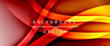 Dinamik akışkan renk gradyan soyut arkaplan ve akıcı dalga çizgileri. Vektör İllüstrasyonu