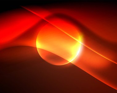 Parlak renk parlak neon soyut dalga şablonu. Soyut parlak ışık. Neon ışık parlayan etkisi. Uzay arka planı. Soyut şekil