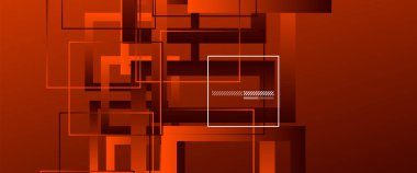 Basit kare veya dikdörtgen geometrik şekilli soyut bir arkaplan. Sıvı eğimli geometrik şablon. Çizgi tasarımı, teknoloji konsepti. Duvar Kağıdı, Sancak Arkaplanı için Vektör İllüstrasyonu