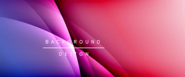 Gölgeli sıvı çizgiler ve eğimli arkaplanda ışık salla. Dinamik düz gölge çizgisi etkisi olan basit akışkan renk gradyanı soyut arkaplan