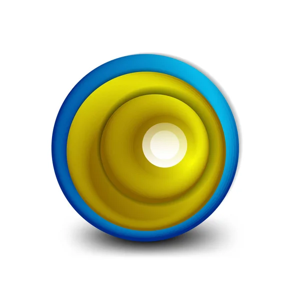 ベクトル旋回円のバナー、 3Dスタイルの抽象的な球または円形のアイコンまたは背景テンプレート。ベクトルイラスト壁紙、バナー、背景、カード、ブックイラスト、ランディングページ — ストックベクタ