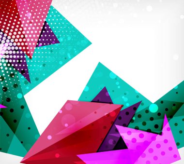 Modern origami kartı. Modern origami tasarım elemanı. Renk geometrik desen. Soyut düşük poli arka plan. Sunu şablonu.