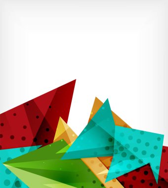 Modern origami kartı. Modern origami tasarım elemanı. Renk geometrik desen. Soyut düşük poli arka plan. Sunu şablonu.