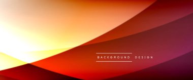 Gölgeli sıvı çizgiler ve eğimli arkaplanda ışık salla. Dinamik düz gölge çizgisi etkisi olan basit akışkan renk gradyanı soyut arkaplan