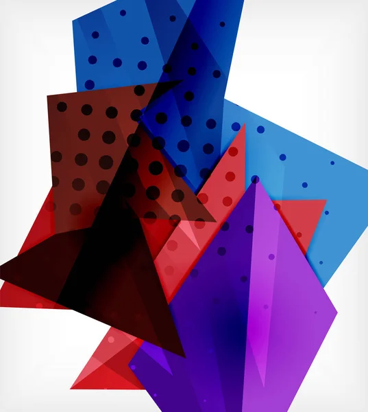 Moderne Origami-Karte. modernes Origami-Designelement. Geometrisches Farbmuster. abstrakter Low-Poly-Hintergrund. Präsentationsvorlage. — Stockvektor