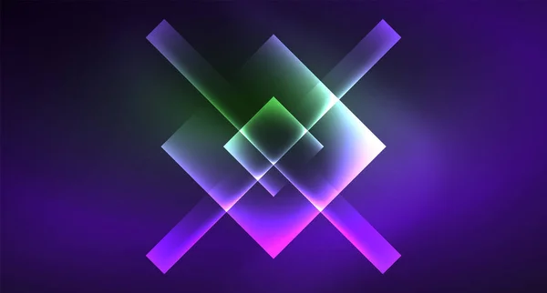 Neon geometrische abstracte achtergrond in hipster stijl op lichte achtergrond. Ruimte retro design. Kleur geometrische patroon. Vierkante vorm abstracte achtergrond. — Stockvector