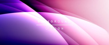 Gölgeli sıvı çizgiler ve eğimli arkaplanda ışık salla. Dinamik düz gölge çizgisi etkisi olan basit akışkan renk gradyanı soyut arkaplan