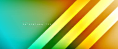 Dinamik akışkan renk gradyan soyut arkaplan ve akıcı dalga çizgileri. Vektör İllüstrasyonu