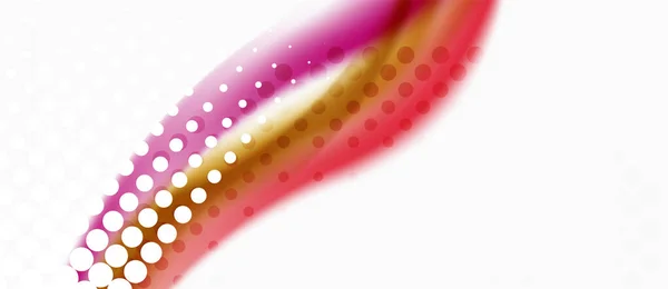 Ilustração de arte de onda de linha no fundo da luz. Modelo de banner de design abstrato vetorial. Modelo de negócio — Vetor de Stock