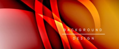 Dinamik akışkan renk gradyan soyut arkaplan ve akıcı dalga çizgileri. Vektör İllüstrasyonu