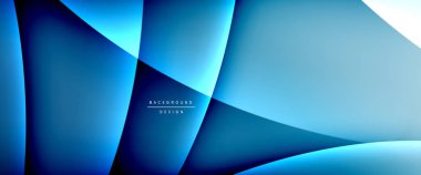 Gölgeli sıvı çizgiler ve eğimli arkaplanda ışık salla. Dinamik düz gölge çizgisi etkisi olan basit akışkan renk gradyanı soyut arkaplan