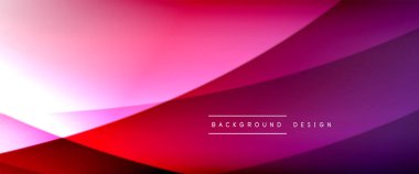 Gölgeli sıvı çizgiler ve eğimli arkaplanda ışık salla. Dinamik düz gölge çizgisi etkisi olan basit akışkan renk gradyanı soyut arkaplan