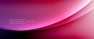 Gölgeli sıvı çizgiler ve eğimli arkaplanda ışık salla. Dinamik düz gölge çizgisi etkisi olan basit akışkan renk gradyanı soyut arkaplan