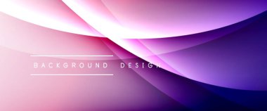 Gölgeli sıvı çizgiler ve eğimli arkaplanda ışık salla. Dinamik düz gölge çizgisi etkisi olan basit akışkan renk gradyanı soyut arkaplan