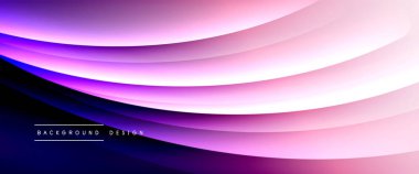 Gölgeli sıvı çizgiler ve eğimli arkaplanda ışık salla. Dinamik düz gölge çizgisi etkisi olan basit akışkan renk gradyanı soyut arkaplan