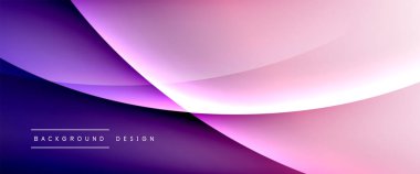 Gölgeli sıvı çizgiler ve eğimli arkaplanda ışık salla. Dinamik düz gölge çizgisi etkisi olan basit akışkan renk gradyanı soyut arkaplan