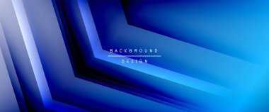 Ok çizgileri, gölgeli dijital şablon ve gradyan arka planda ışıklar. Dinamik düz çizgiler etkisi ile basit akışkan renk gradyan soyut arkaplan