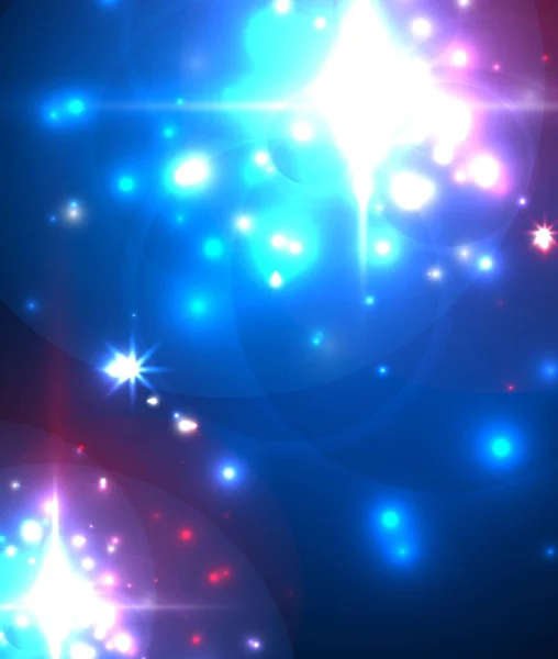Абстрактный голубой неоновый звездный фон для оформления праздника. Роскошный праздничный фон . — стоковый вектор