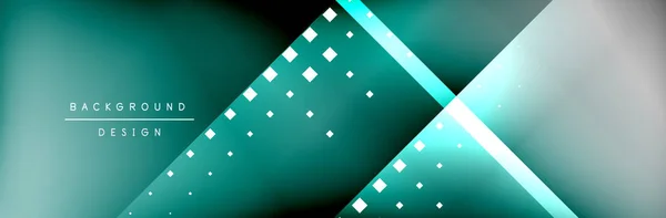 Abstrakter Hintergrund - Komposition von Quadraten und Linien mit Licht und Schatten. Digitale Vorlage für Technologie oder Unternehmen — Stockvektor