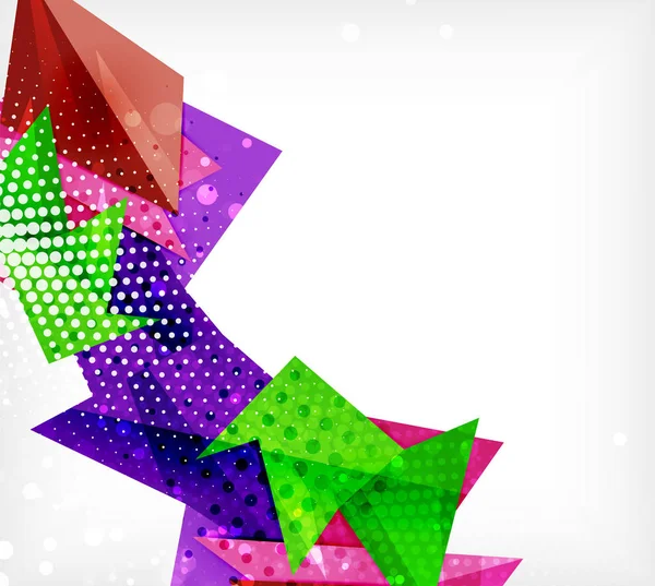 Moderne origami kaart. Moderne origami design element. Kleur geometrische patroon. Abstracte laag-poly achtergrond. Presentatie sjabloon. — Stockvector