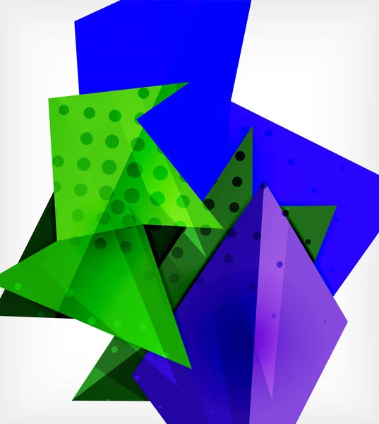 Modern origami kártya. Modern origami design elem. Színes geometriai mintázat. Absztrakt, alacsony Polifónikus háttér. Bemutatósablon. — Stock Vector