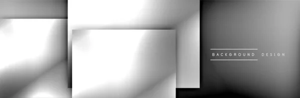 Forma cuadrada composición geométrica abstracta fondo. Efectos de sombra 3D y gradientes de fluidos. Formas modernas superpuestas — Vector de stock