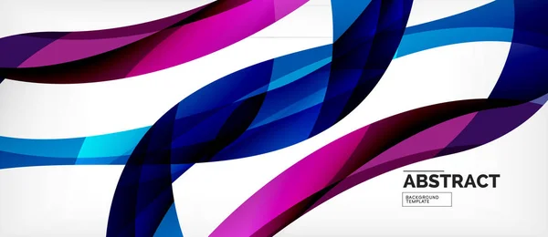 Lignes d'onde colorées fond abstrait, ligne de couleur pour les entreprises ou la présentation techno — Image vectorielle