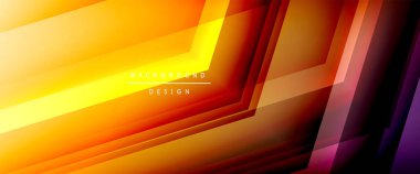 Ok çizgileri, gölgeli dijital şablon ve gradyan arka planda ışıklar. Dinamik düz çizgiler etkisi ile basit akışkan renk gradyan soyut arkaplan