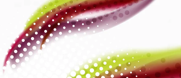 Trendy modello di sfocatura onda astratta, linee multicolore su sfondo bianco per il disegno della carta da parati. Vettore di sfondo colorato. Elemento vettore creativo . — Vettoriale Stock