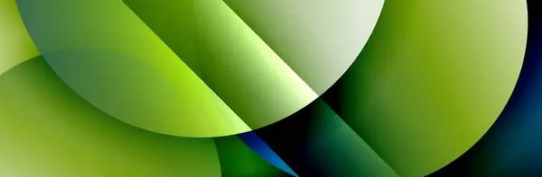 Fondo abstracto geométrico dinámico de moda. Círculos, formas redondas efectos de sombra 3d y gradientes fluidos. Formas redondas superpuestas modernas — Vector de stock