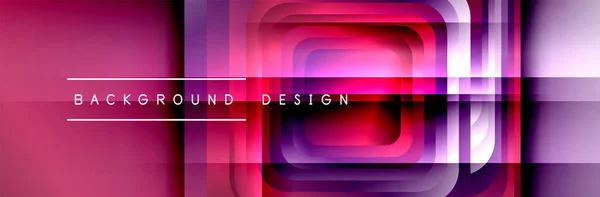 Round squares shapes composition geometric abstract background. Vector Illustration — 스톡 벡터