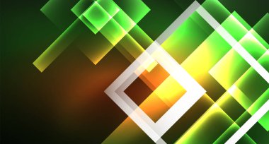 Işık arka plan hipster tarzıNeon geometrik soyut arka plan. Uzay retro tasarım. Renk geometrik desen. Kare şekil soyut arka plan.