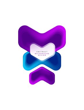 Vektör ok geometrik afişi harmanlanmış renk şekilleri efektleriyle oluşturuldu. Moda basit düğme, simge ya da ticari markalaşma şablonu, minimal stil. Duvar kağıdı, afiş, arkaplan