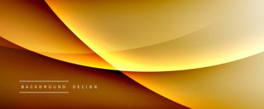 Gölgeli sıvı çizgiler ve eğimli arkaplanda ışık salla. Dinamik düz gölge çizgisi etkisi olan basit akışkan renk gradyanı soyut arkaplan