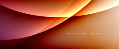 Gölgeli sıvı çizgiler ve eğimli arkaplanda ışık salla. Dinamik düz gölge çizgisi etkisi olan basit akışkan renk gradyanı soyut arkaplan