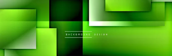 Square shapes composition geometric abstract background. 3D shadow effects and fluid gradients. Modern overlapping forms — Stock Vector