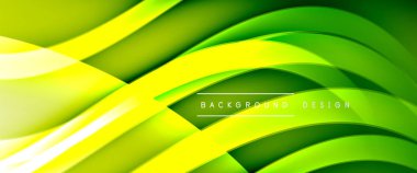 Dinamik akışkan renk gradyan soyut arkaplan ve akıcı dalga çizgileri. Vektör İllüstrasyonu