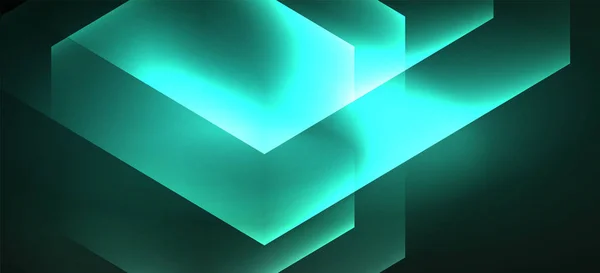 Gabarit brillant hexagone néon. Concept futuriste de technologie numérique. Conception graphique abstraite vectorielle . — Image vectorielle