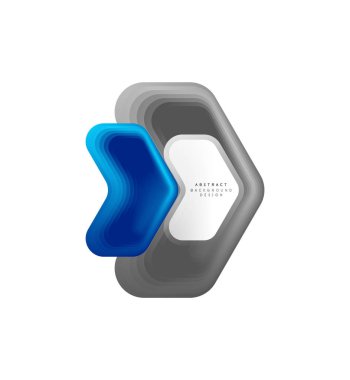 Vektör ok geometrik afişi harmanlanmış renk şekilleri efektleriyle oluşturuldu. Moda basit düğme, simge ya da ticari markalaşma şablonu, minimal stil. Duvar kağıdı, afiş, arkaplan