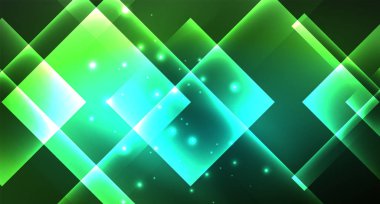 Işık arka plan hipster tarzıNeon geometrik soyut arka plan. Uzay retro tasarım. Renk geometrik desen. Kare şekil soyut arka plan.