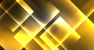 Siyah, modern şablon neon parlak renk kareler