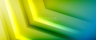 Ok çizgileri, gölgeli dijital şablon ve gradyan arka planda ışıklar. Dinamik düz çizgiler etkisi ile basit akışkan renk gradyan soyut arkaplan