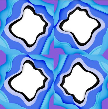 Soyut Web tasarımı için soyut dalgalar kesti. Renk geometrik deseni. Vektör soyut geometrik dinamik desen çerçevesi