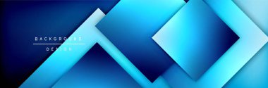 Kare şekiller geometrik soyut arkaplan. Üç boyutlu gölge efektleri ve sıvı eğimleri. Modern çakışma biçimleri