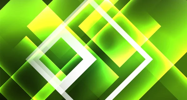 Neon geometrische abstracte achtergrond in hipster stijl op lichte achtergrond. Ruimte retro design. Kleur geometrische patroon. Vierkante vorm abstracte achtergrond. — Stockvector