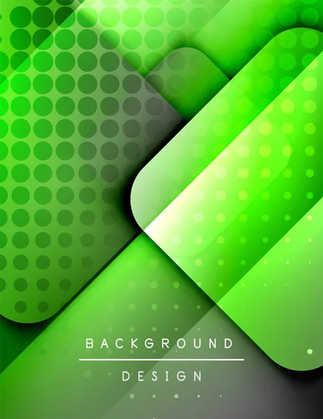 Rounded squares shapes composition geometric abstract background. 3D shadow effects and fluid gradients. Modern overlapping forms. — Stock Vector